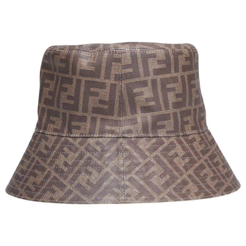 フェンディ ズッカ ハット サイズ：M ブラウン レザー キャンバス レディース FENDI 【中古】｜【銀座パリス】　店