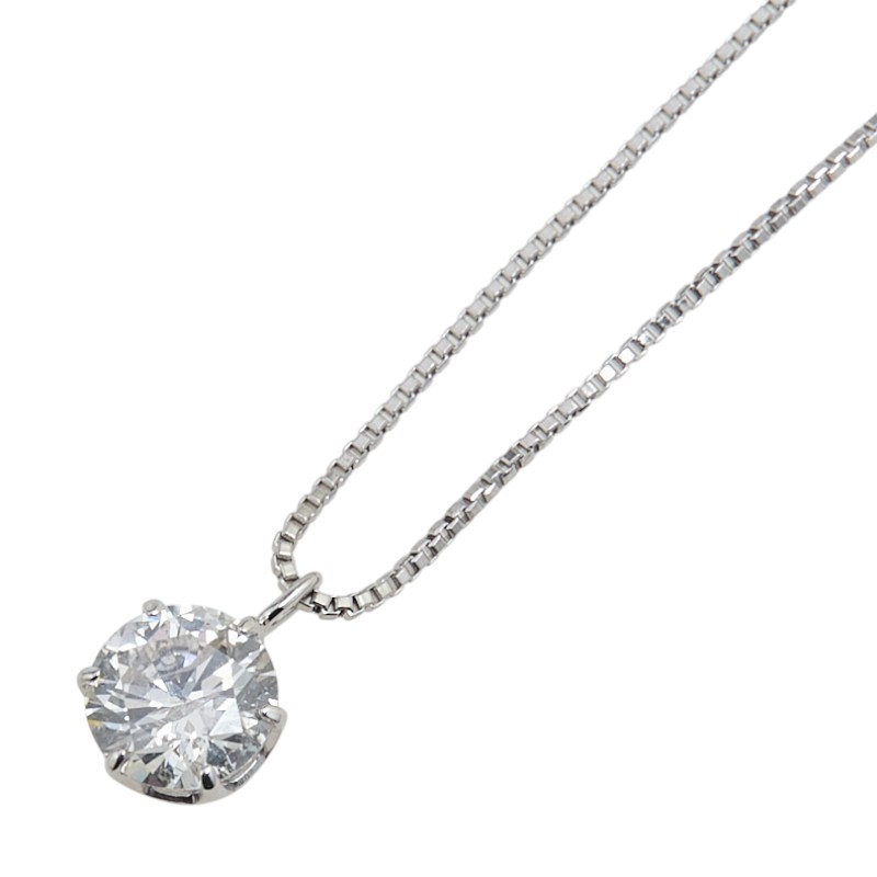 ノーブランド Pt900 プラチナ Pt850 プラチナ ダイヤ0.51 プチ ペンダントネックレス レディース no brand 【中古】 46,080円