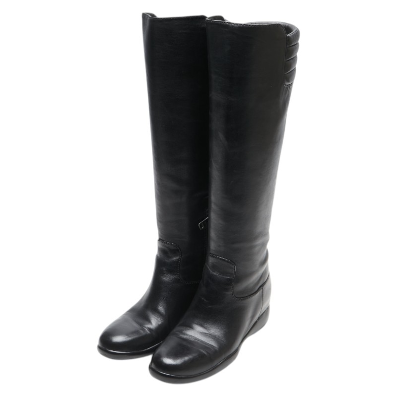 楽天市場】プラダ ロングブーツ ロゴ入り 36 23cm ブラック 黒