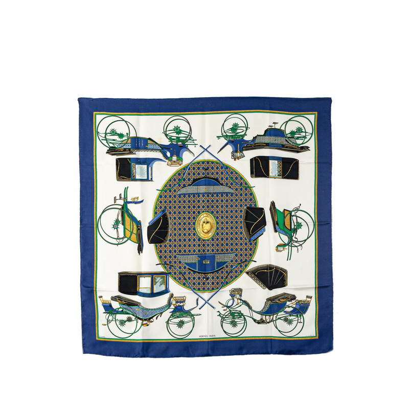 楽天市場】HERMES エルメス カレ90 スカーフ Les Voitures