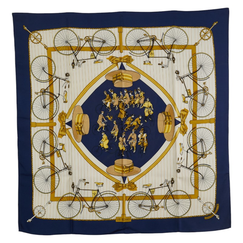 楽天市場】エルメス(HERMES) カレ70 LES BECANES 自転車 スカーフ