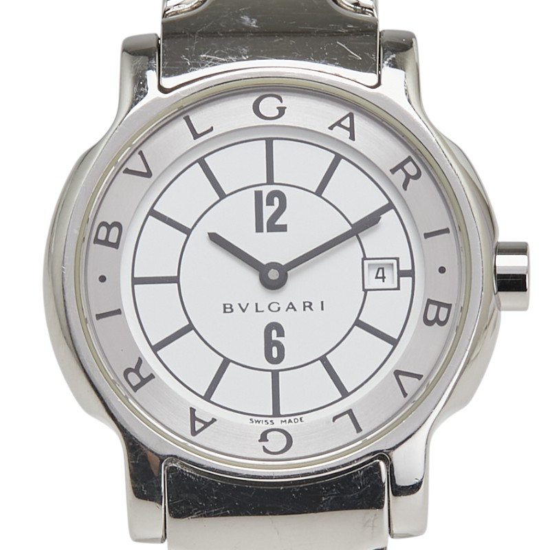 ブルガリ ソロテンポ 腕時計 ST29S クオーツ ホワイト文字盤 ステンレススチール レディース BVLGARI 【中古】｜【銀座パリス】　店