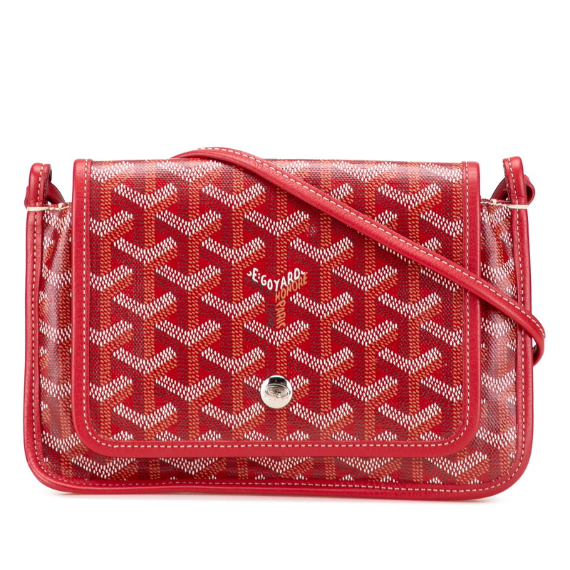 ゴヤール プリュメ ポーチウォレット 赤いこと PVC なめし革 レディース GOYARD 【中古】