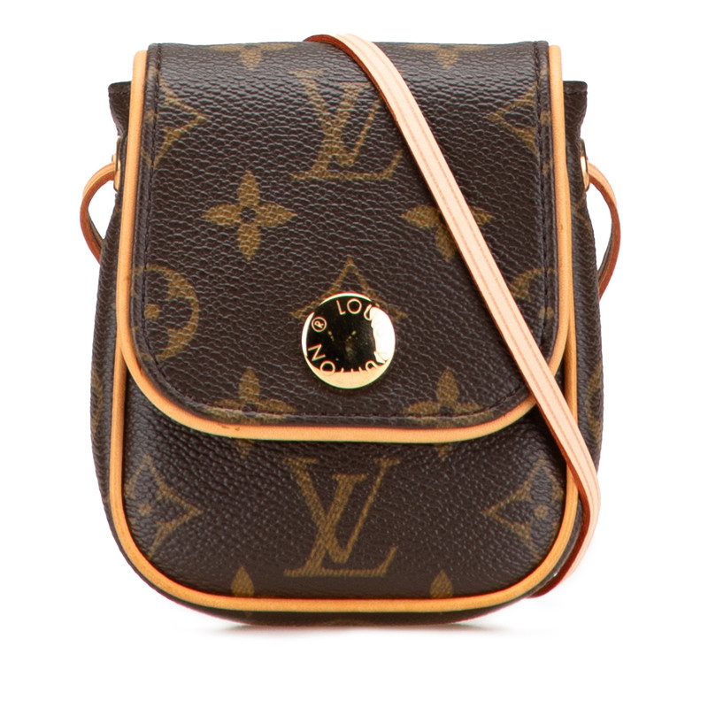 ルイ ヴィトン モノグラム ポシェット カンクーン ミニショルダーバッグ M60018 ブラウン PVC レザー レディース LOUIS VUITTON 【中古】