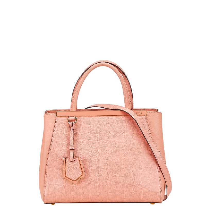 フェンディ プチ トゥージュール ハンドバッグ ショルダーバッグ 2WAY ピンク レザー レディース FENDI 【中古】