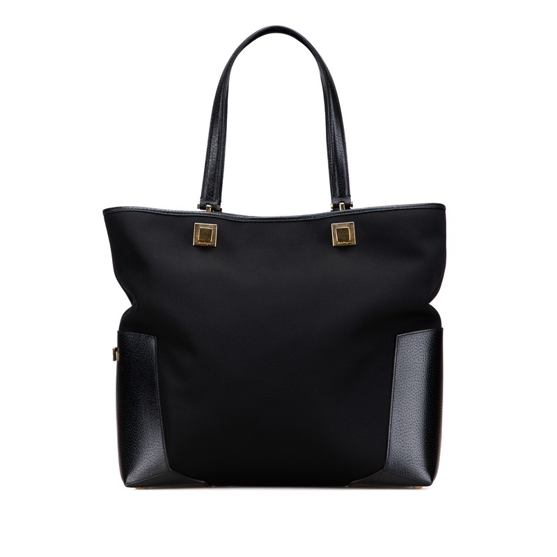 サルヴァトーレフェラガモ ショルダーバッグ トートバッグ AU-21 1896 ブラック レザー ナイロンキャンバス レディース Salvatore Ferragamo 【中古】