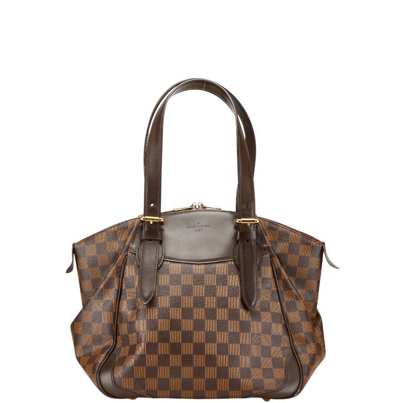ルイ ヴィトン ダミエ ヴェローナPM ハンドバック N41117 赤銅色 PVC なめし革 レディース LOUIS VUITTON 【中古】