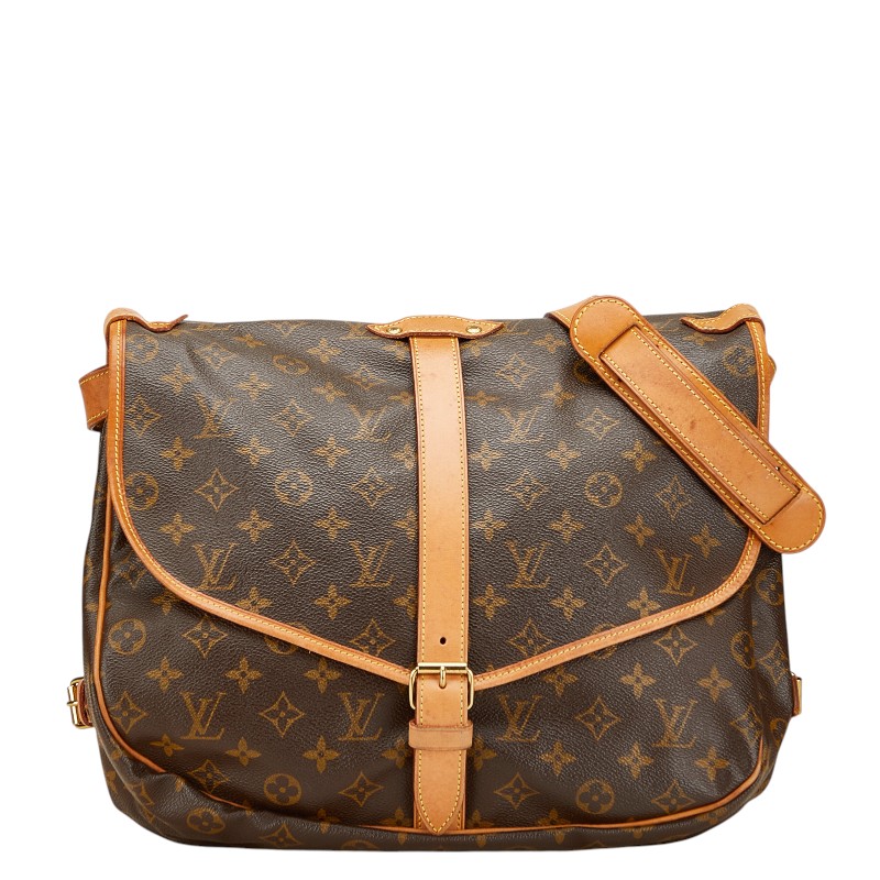 極美品 LOUIS VUITTON ソミュール 35 ショルダーバッグ LOUIS VUITTON 】モノグラム ソミュール35 ショルダーバッグ