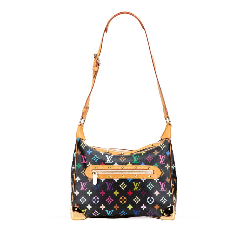 ルイ ヴィトン モノグラム マルチカラー ブローニュ ショルダーバッグ M92638 ノワール ブラック PVC レザー レディース LOUIS VUITTON 【中古】