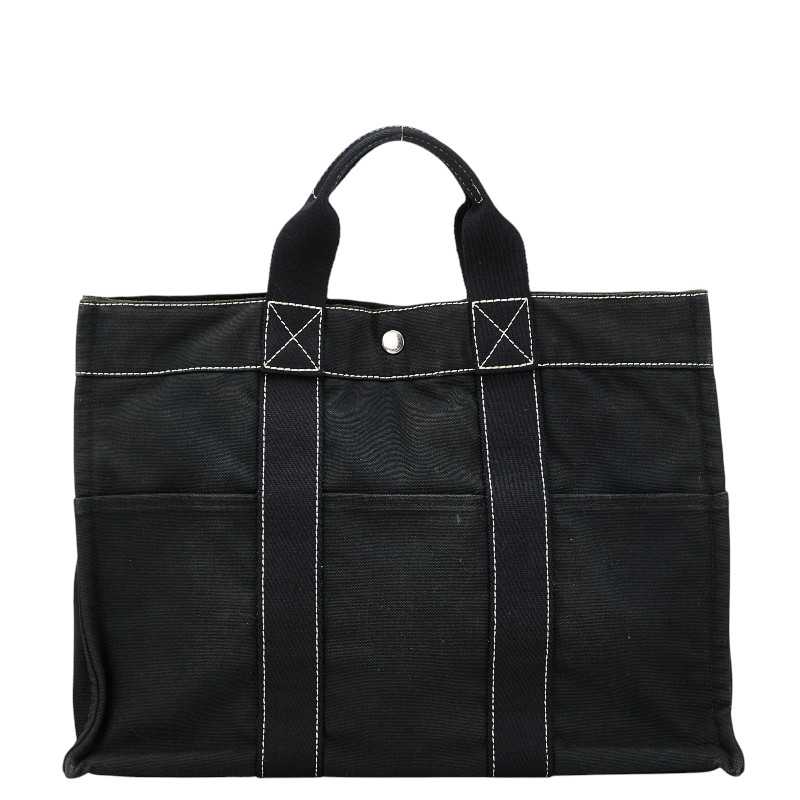 N*B様 HERMES エルメス フールトゥ PM キャンバス ブラック ♥美品♥ HERMES エルメストートバッグフールトゥPMキャンバス