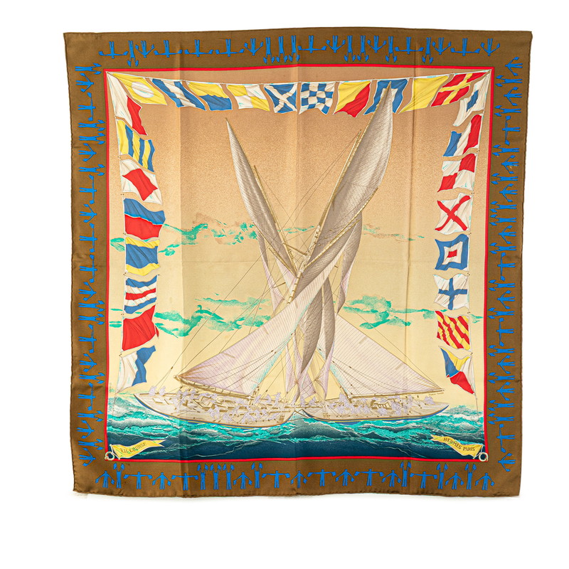 楽天市場】HERMES エルメス CADRENOIR カレ90 シルク ブルー スカーフ  