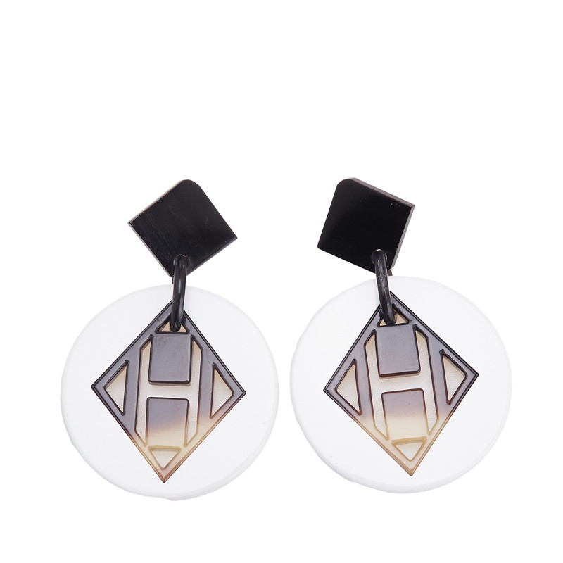 楽天市場】エルメス リフトPM ピアス シルバー ブラウン SV925