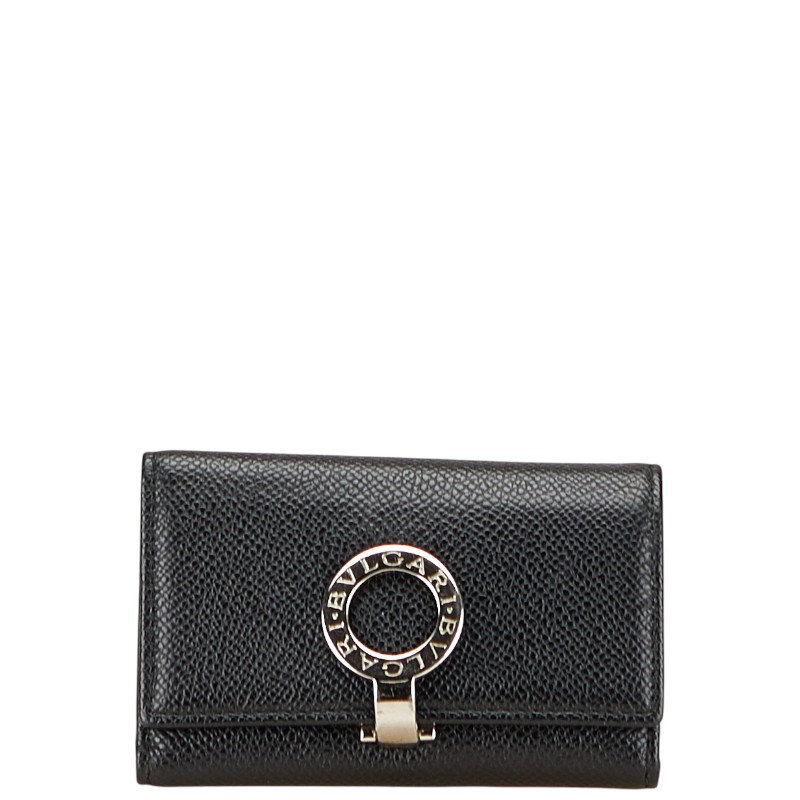 ブルガリ ブルガリブルガリ 6連 キーケース ブラック レザー レディース BVLGARI 【中古】