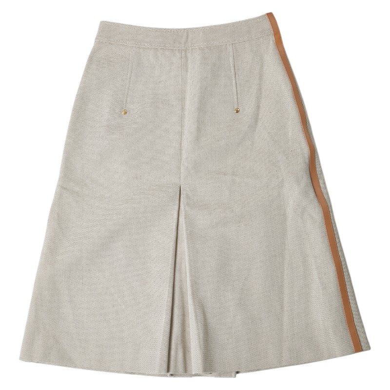 バーバリー スカート フレアスカート サイズ：38 ベージュ ブラウン コットン レディース BURBERRY 【中古】