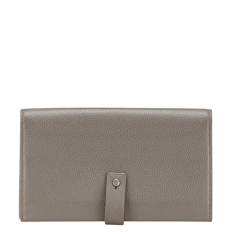 サンローラン サックドジュール 長財布 504981 グレー レザー レディース SAINT LAURENT 【中古】