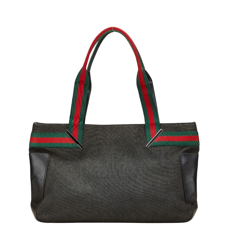 GUCCI グッチ ボストンバッグ ハンドバッグ シェリーライン 2Way 黒 GUCCI グッチ シェリーライン GG柄 ボストンバッグ