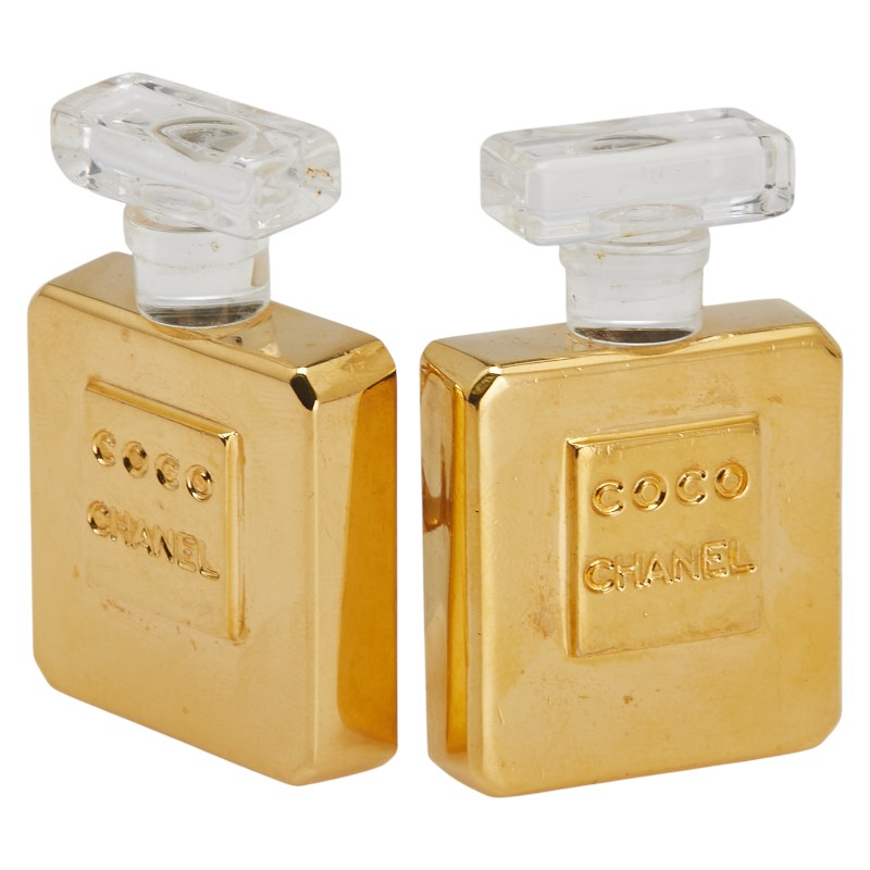 シャネル パフュームボトル 香水 イヤリング ゴールド クリア メッキ プラスチック レディース CHANEL 【中古】|【銀座パリス】 店