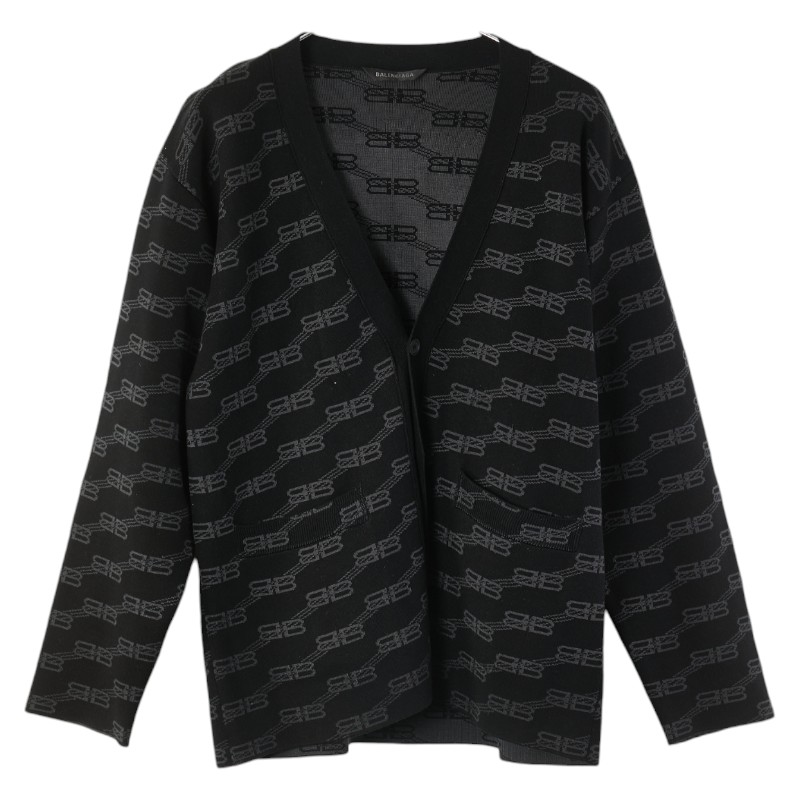 美品✨バレンシアガ ブラック ロゴ ジャガード ニット カーディガン 36 S 楽天市場】バレンシアガ BALENCIAGA メンズ トップス ニット