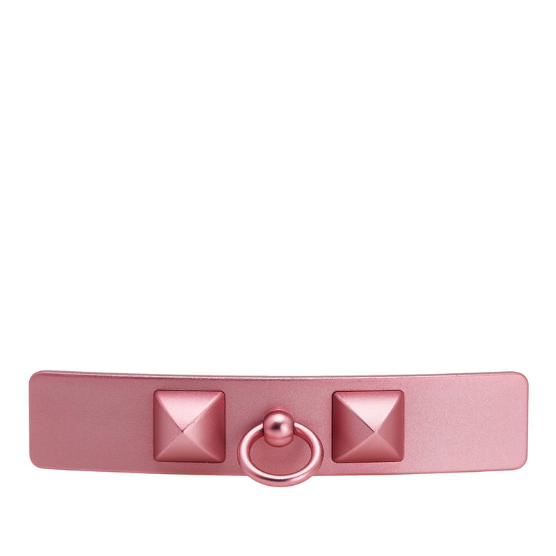 エルメス カプリス バレッタ ピンク アルミニウム レディース HERMES 【中古】