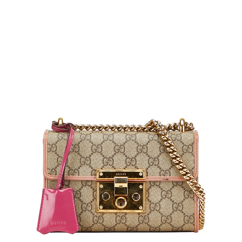 グッチ GGスプリーム ショルダーバッグ 409487 ベージュ レッド オレンジ レザー レディース GUCCI 【中古】 27,820円