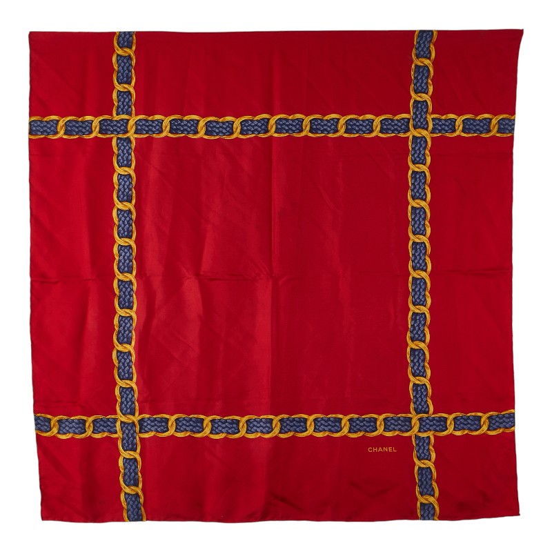 プ*ス様 CHANEL ドットパターンスカーフ オレンジ美品 プ*ス様 CHANEL ドットパターンスカーフ オレンジ美品