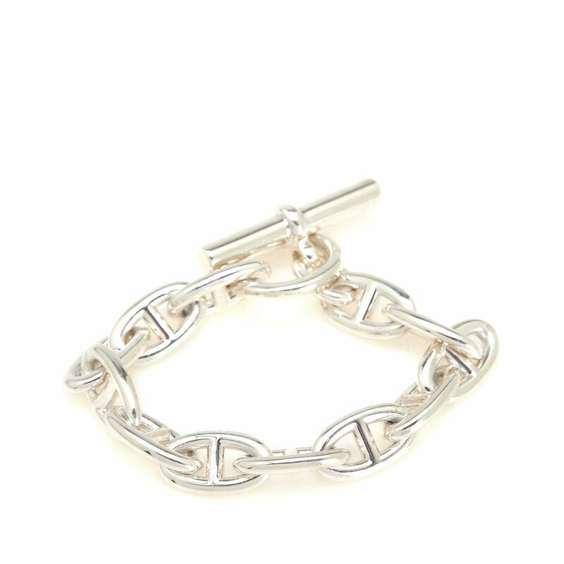 エルメス シェーヌダンクルGM 12一こま 腕輪 SV925 しろがね色 メンズ HERMES 【中古】 ブレスレット-ジュエリー・アクセサリー-メンズジュエリー・アクセサリー