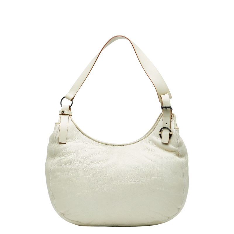 グッチ 一ショルダーバッグ 101308 象牙色 なめし革 レディース GUCCI 【中古】