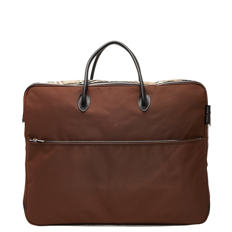 バーバリー ノバチェック ハンドバッグ ベージュ ブラウン ナイロン レザー レディース BURBERRY 【中古】｜【銀座パリス】　店