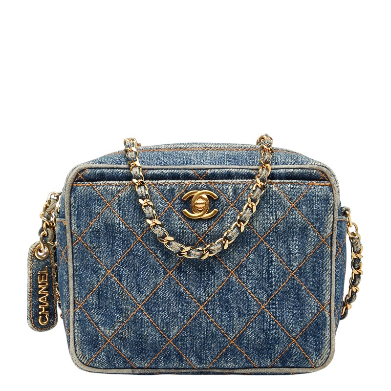 シャネル ココマーク マトラッセ チェーン ショルダーバッグ インディゴブルー デニム レディース CHANEL 【中古】|【銀座パリス】 店