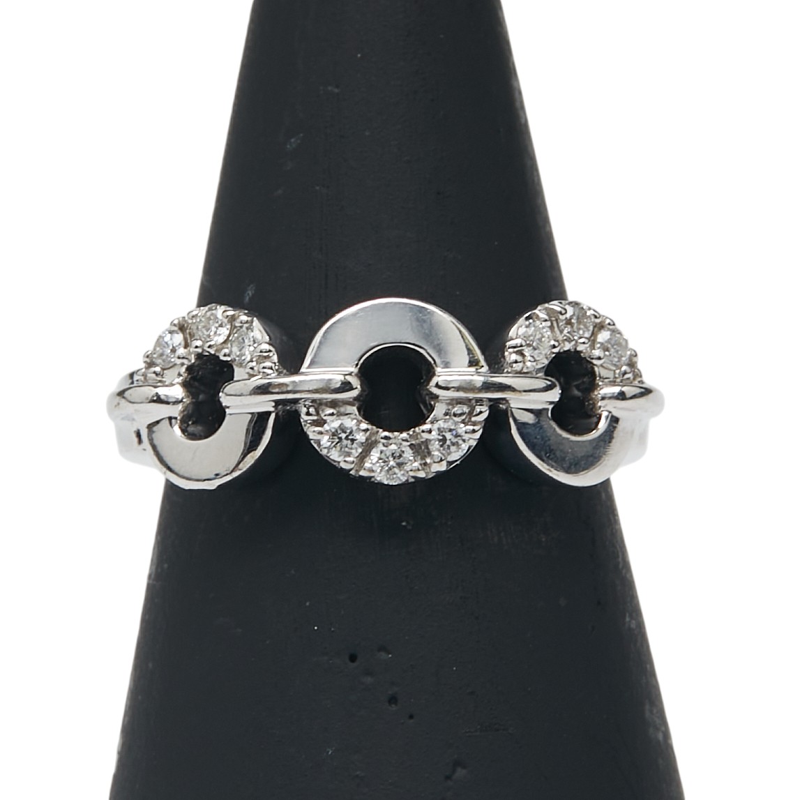K18WG ホワイトゴールド ダイヤ0.14ct リング 指輪 レディース 10.5号 【中古】｜【銀座パリス】　店