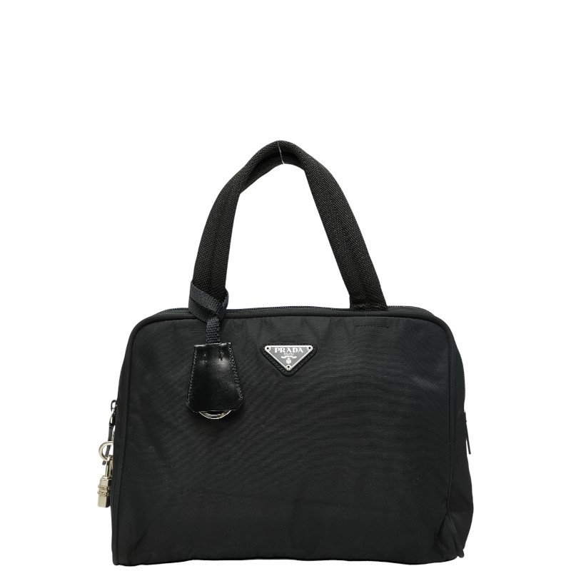 【未使用級/正規品】プラダ トートバッグ 三角プレート ナイロン 黒 手提げ 未使用級/正規品】プラダ トートバッグ 三角プレート ナイロン 黒