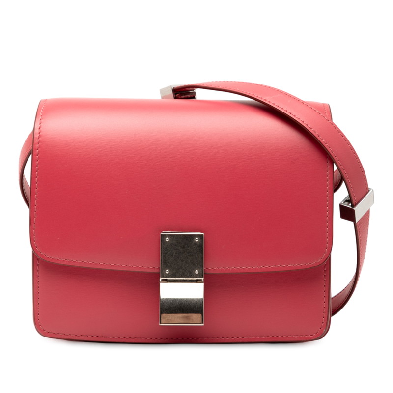 セリーヌ クラシックボックス スモール ショルダーバッグ ピンク レザー レディース CELINE 【中古】