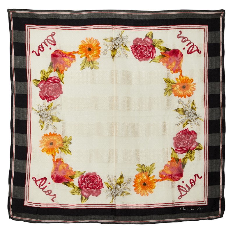 新品未使用✨Chrisian Dior クリスチャンティオール　花柄　スカーフ クリスチャンディオール ディオール ミッツァ 花柄 スカーフ 100