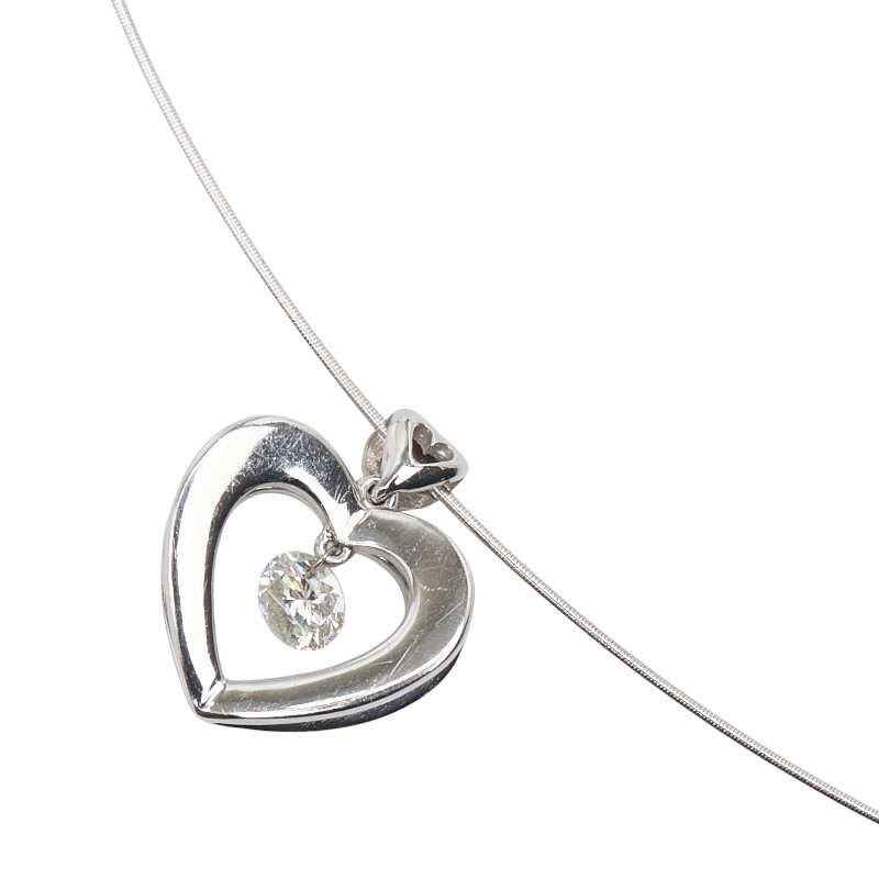 ダイヤ　ホワイトゴールド　ネックレス　ハート　鍵 楽天市場】K18WG ホワイトゴールド ダイヤ0.25ct ハート 鍵 キー