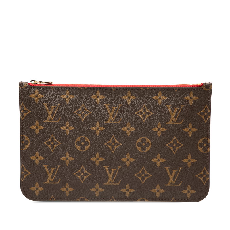 ルイ ヴィトン モノグラム ネヴァーフルMM 付属 ポーチ ブラウン レッド PVC レディース LOUIS VUITTON 【中古】｜【銀座パリス】　店
