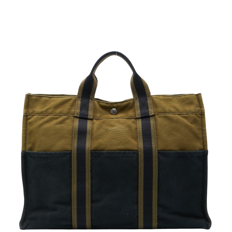 ⭐️美品⭐️エルメス HERMES フールトゥPMトートバッグ ネイビー カーキ HERMES エルメス フールトゥ PM トート バッグ ネイビー系【中古