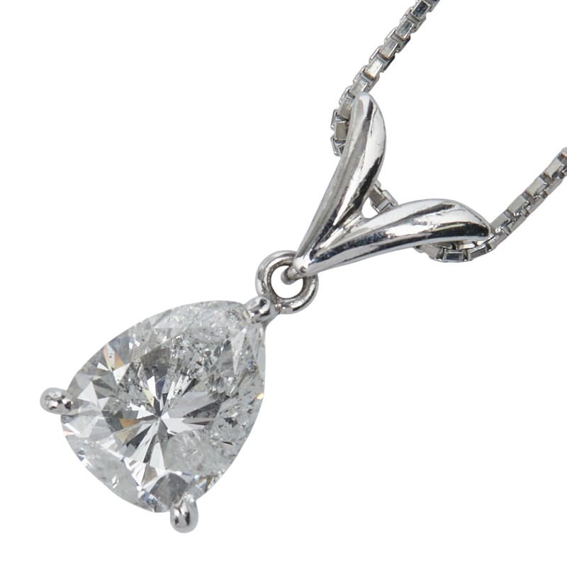 ノーブランド Pt900 プラチナ Pt850 プラチナ ダイヤモンド1.1ct ネックレス レディース no brand 【中古】｜【銀座パリス】　店