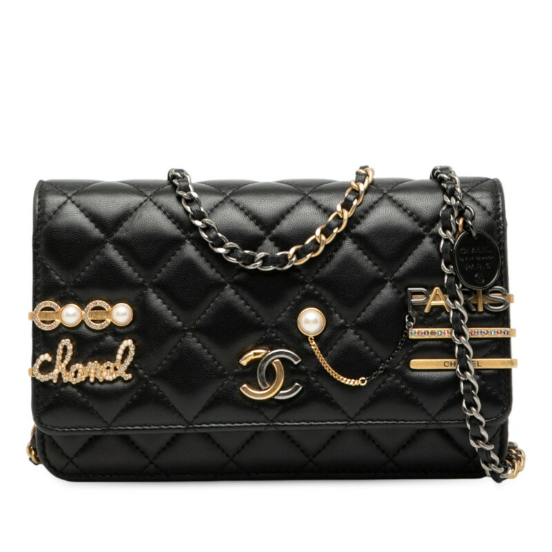 ★激レア★CHANEL★マトラッセ　チェーンウォレット　ショルダー　ココマーク CHANEL（シャネル） 美品 マトラッセ ココマーク チェーンウォレット