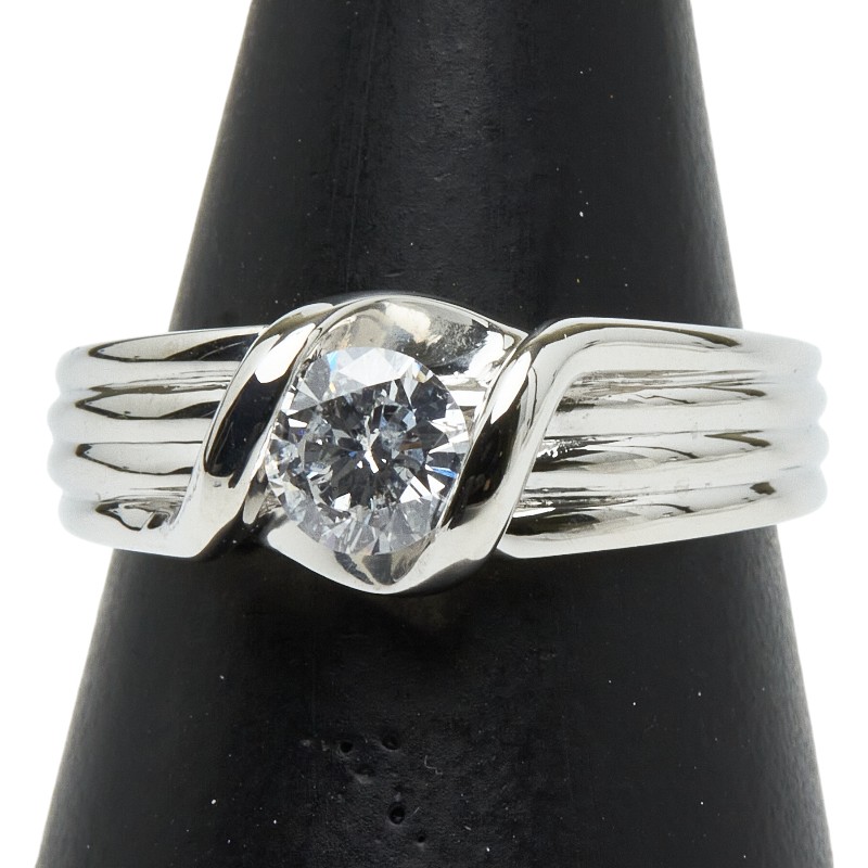 Pt900 プラチナ ダイヤ0.51ct 1P リング 指輪 レディース 12.5号 【中古】