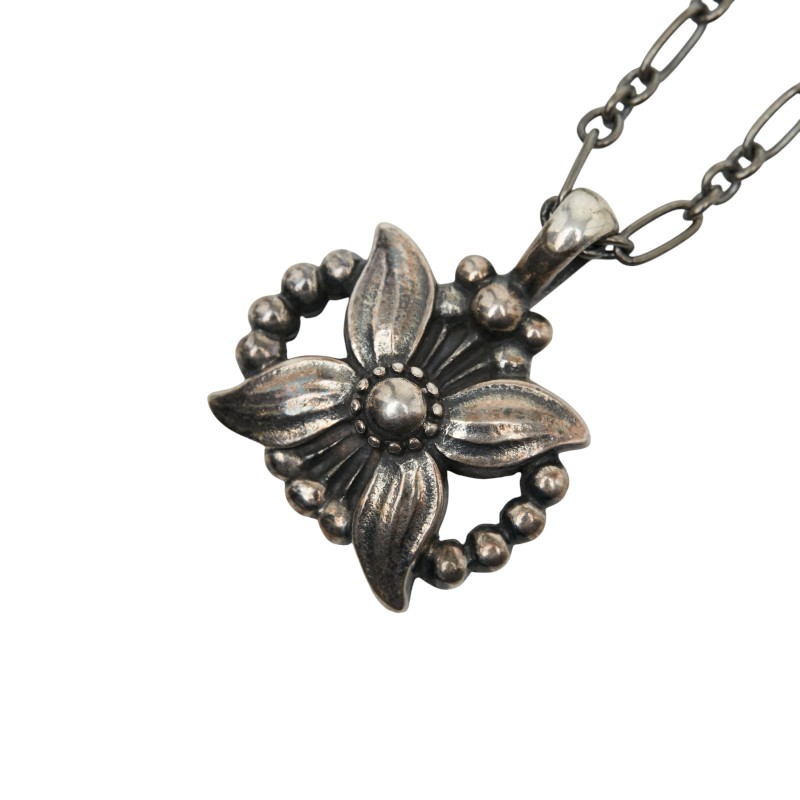 ジョージジェンセン 1998 イヤー ネックレス SV925 シルバー レディース Georg Jensen 【中古】