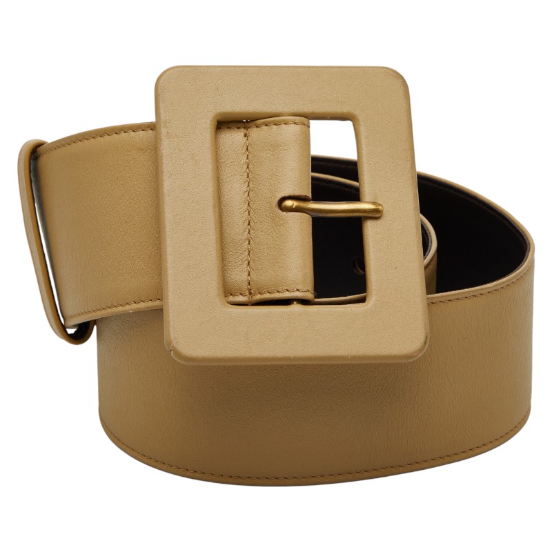 サンローラン ベルト サイズ：80 32 ベージュ レザー レディース SAINT LAURENT 【中古】