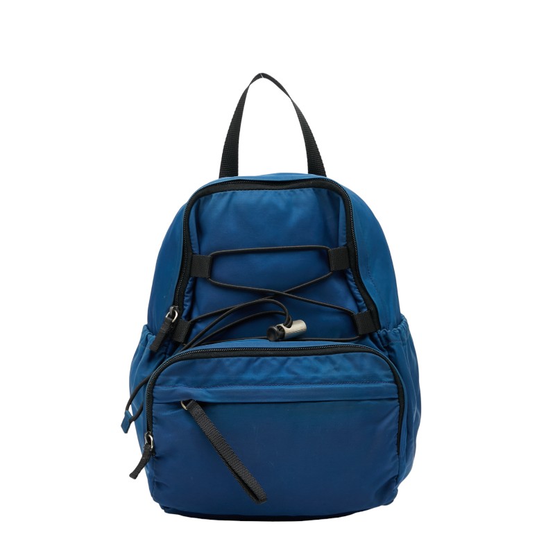 プラダ リュックサック リュック バックパック V418 ブルー ブラック ナイロン レディース PRADA 【中古】｜【銀座パリス】　店
