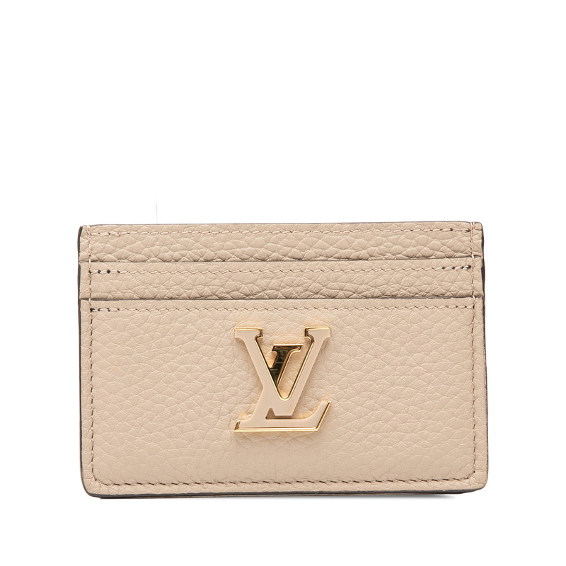ルイ ヴィトン オポルト ブーム カプシーヌ 歌留多入れもの M11458 ガレ ベージュ なめし革 レディース LOUIS VUITTON 【中古】