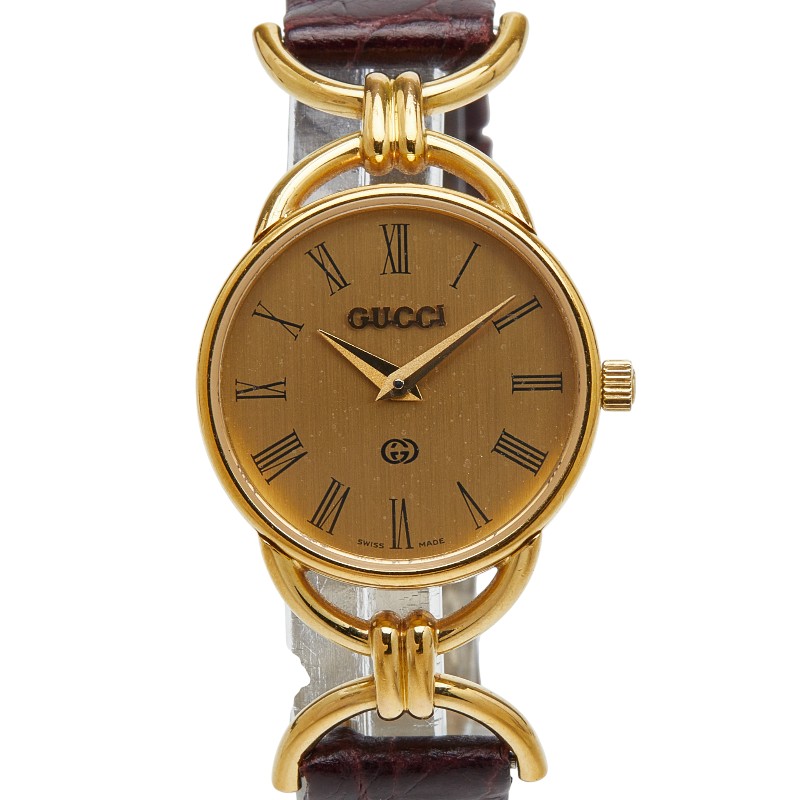 楽天市場】グッチ 腕時計 6000L 時計 ブラック ゴールド