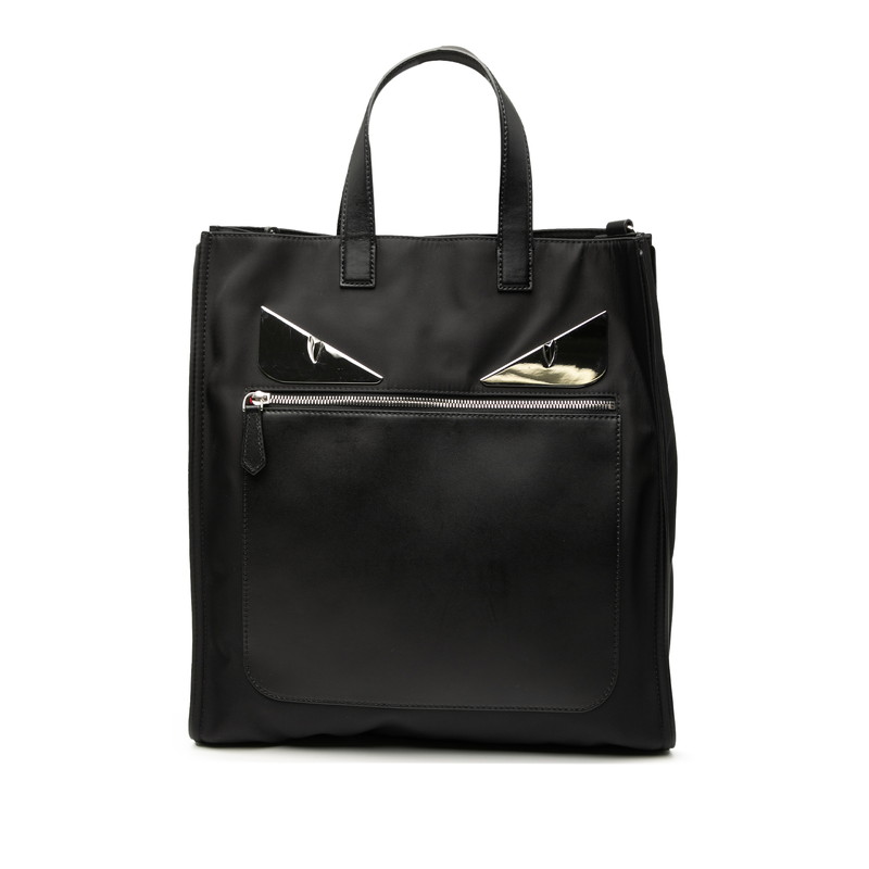 フェンディ バッグバグズ モンスター トートバッグ 7VA367 ブラック ナイロン レザー レディース FENDI 【中古】｜【銀座パリス】　店