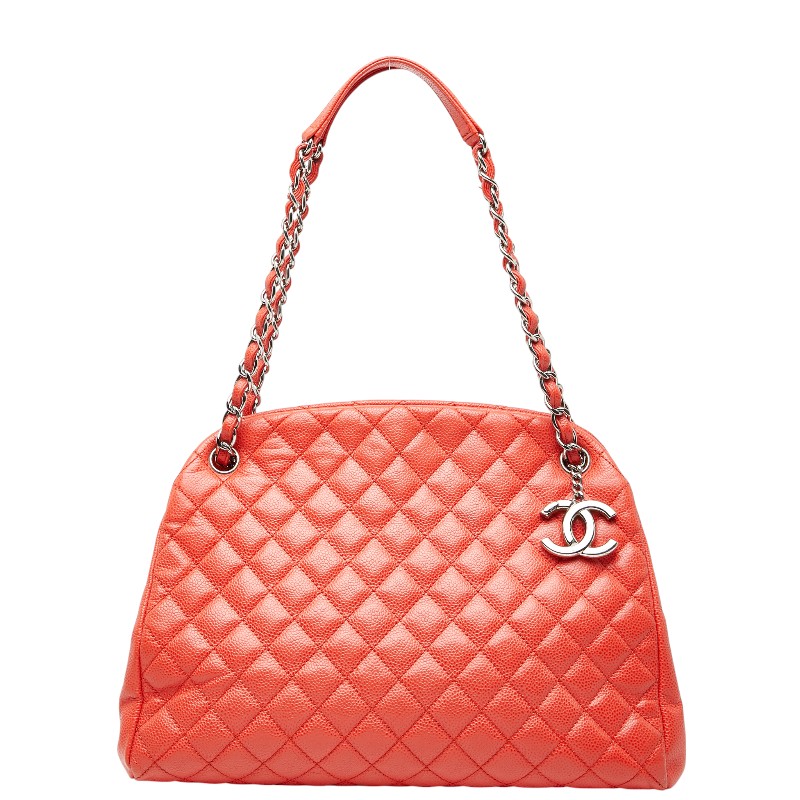 シャネル マトラッセ ココマーク チェーン店 ショルダーバッグ オレンジ色系 キャビア人はだ レディース CHANEL 【中古】