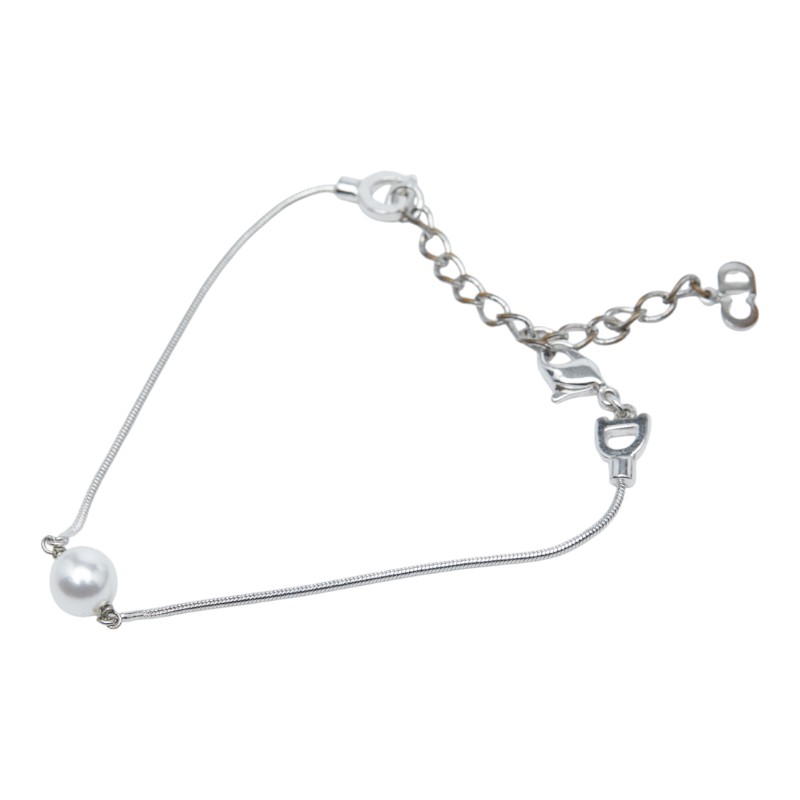 楽天市場】ディオール Dロゴ モチーフ ブレスレット シルバー メタル