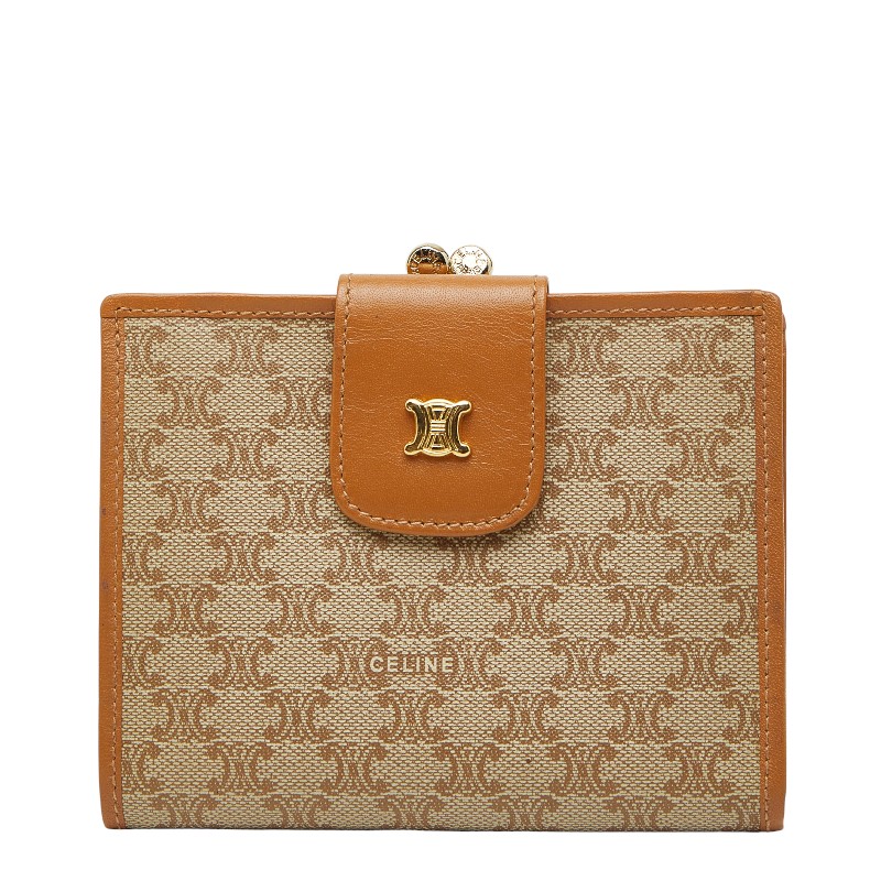 楽天市場】セリーヌ ロゴ 二つ折り財布 コンパクトウォレット ベージュ