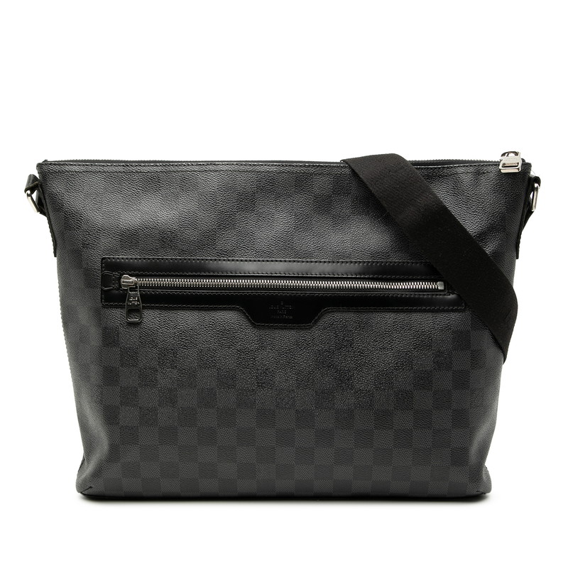 ルイ ヴィトン ダミエ グラフィット ミックMM ショルダーバッグ N41106 ブラック PVC レザー メンズ LOUIS VUITTON 【中古】