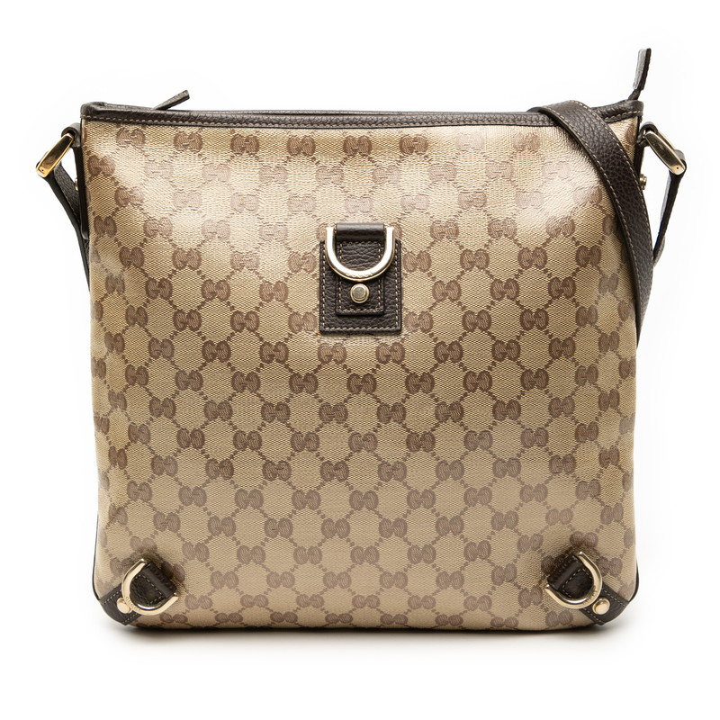 グッチ GGクリスタル アビー 斜め掛け ショルダーバッグ 268642 ベージュ ブラウン PVC レザー レディース GUCCI 【中古】 38,870円